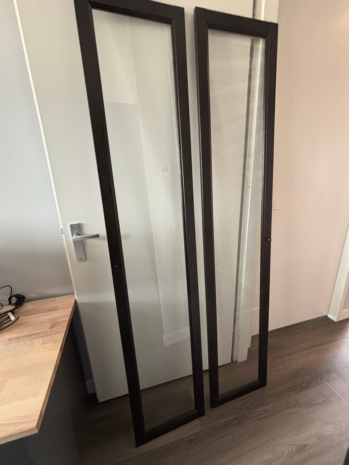 IKEA Billy Byom vitrinedeuren, 200 cm, zwart-bruin, Ophalen, Gebruikt