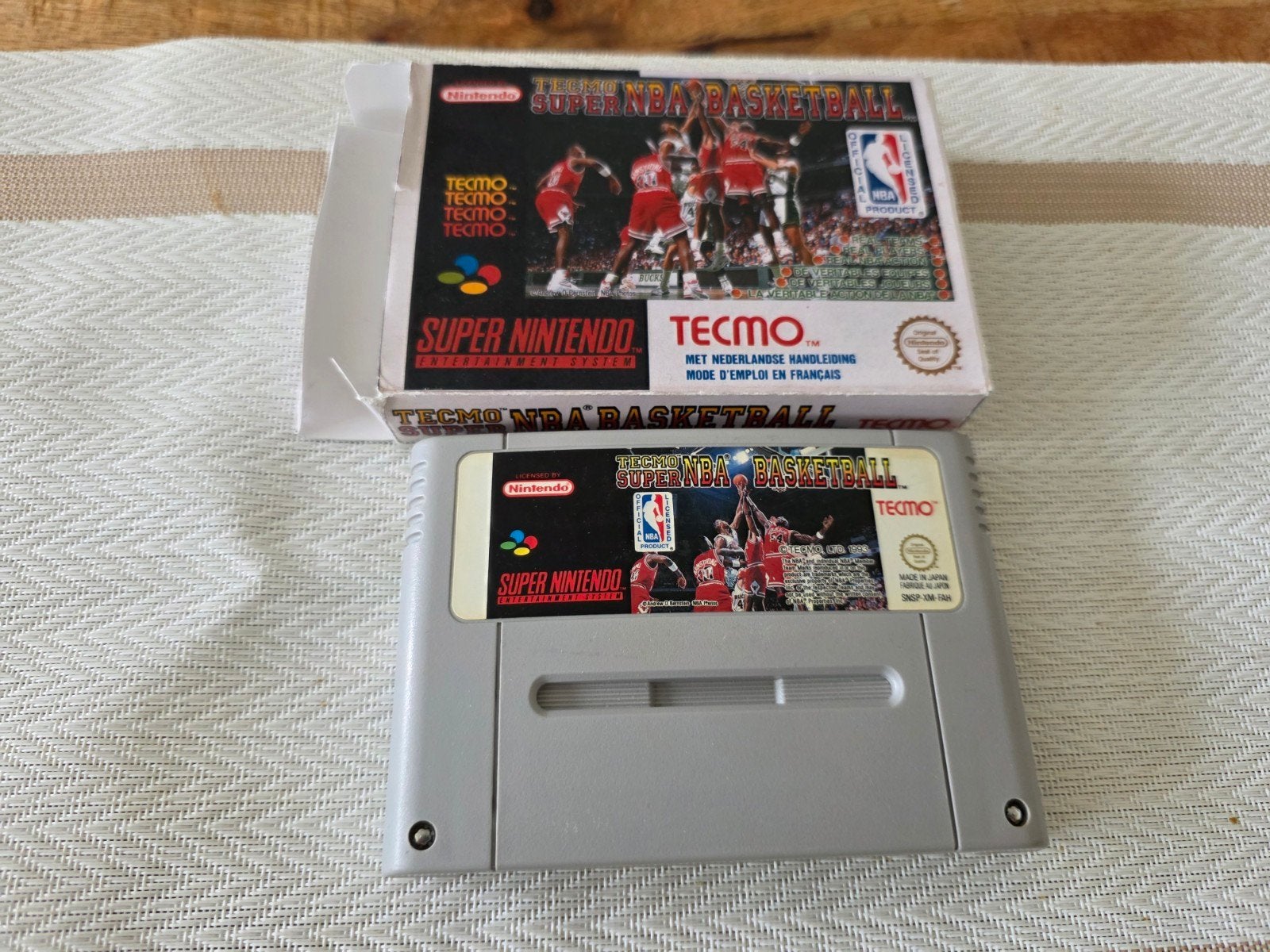 Tecmo Super NBA Basketball - Super Nintendo (SNES), Spelcomputers en Games, 2 spelers, Ophalen of Verzenden, Zo goed als nieuw