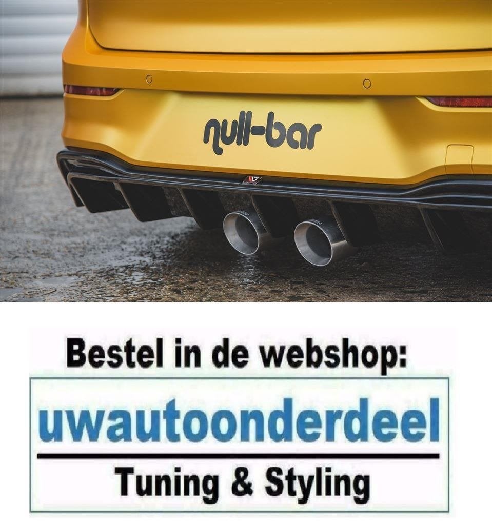R32 Look Diffuser Met Uitlaat Geschikt Voor Golf 8 Tsi Tdi R, Auto diversen, Tuning en Styling, Verzenden