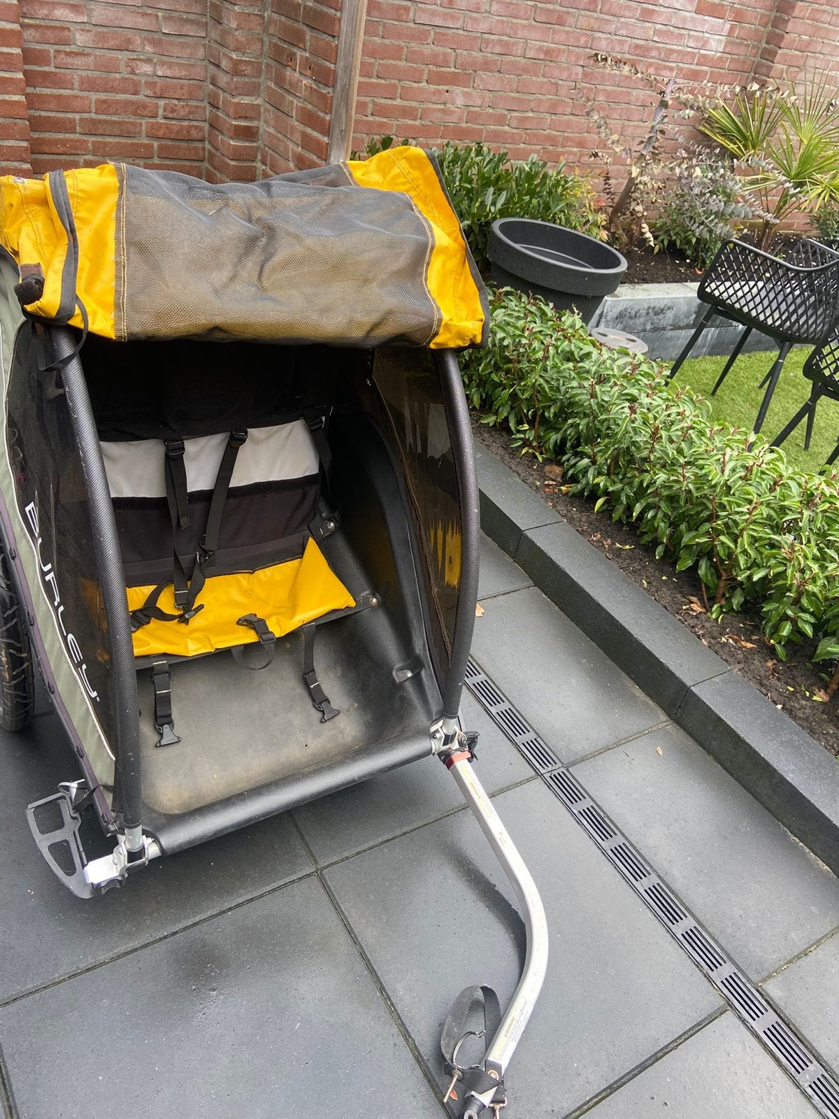 Burley Cub Kinderkar - Robuuste en Comfortabele Fietskar, Ophalen, Gebruikt, Vering, Kinderkar