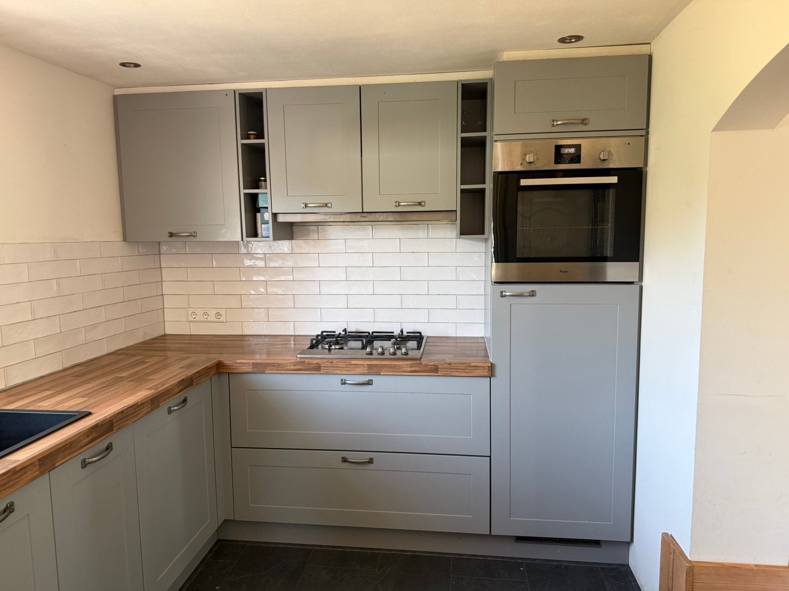 Complete keuken te koop ivm verbouwing in super staat!, Ophalen, Gebruikt, Overige materialen, Hoekkeuken