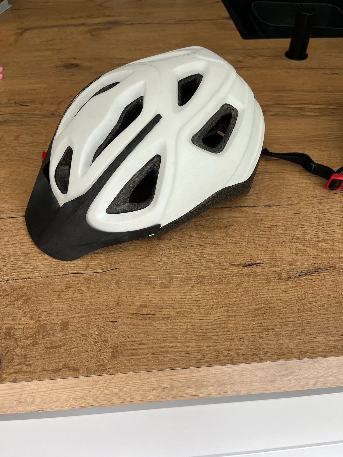 B'TWIN ST 100 Fietshelm Wit Maat M - 57-62 cm, Ophalen of Verzenden, Zo goed als nieuw, M, Heer of Dame