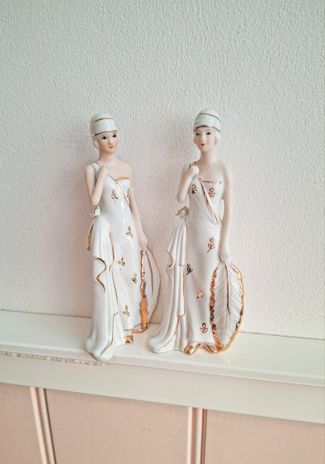 Set van twee art deco Flapper Girls, Ophalen of Verzenden