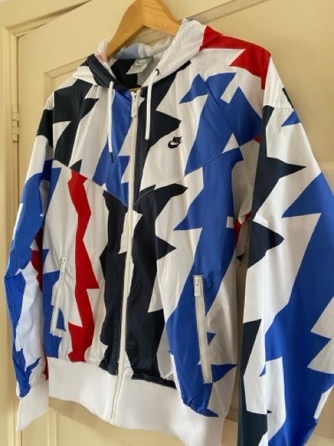 Nike windjack - retro, Maat 38/40 (M), Wit, Nike, Ophalen of Verzenden
