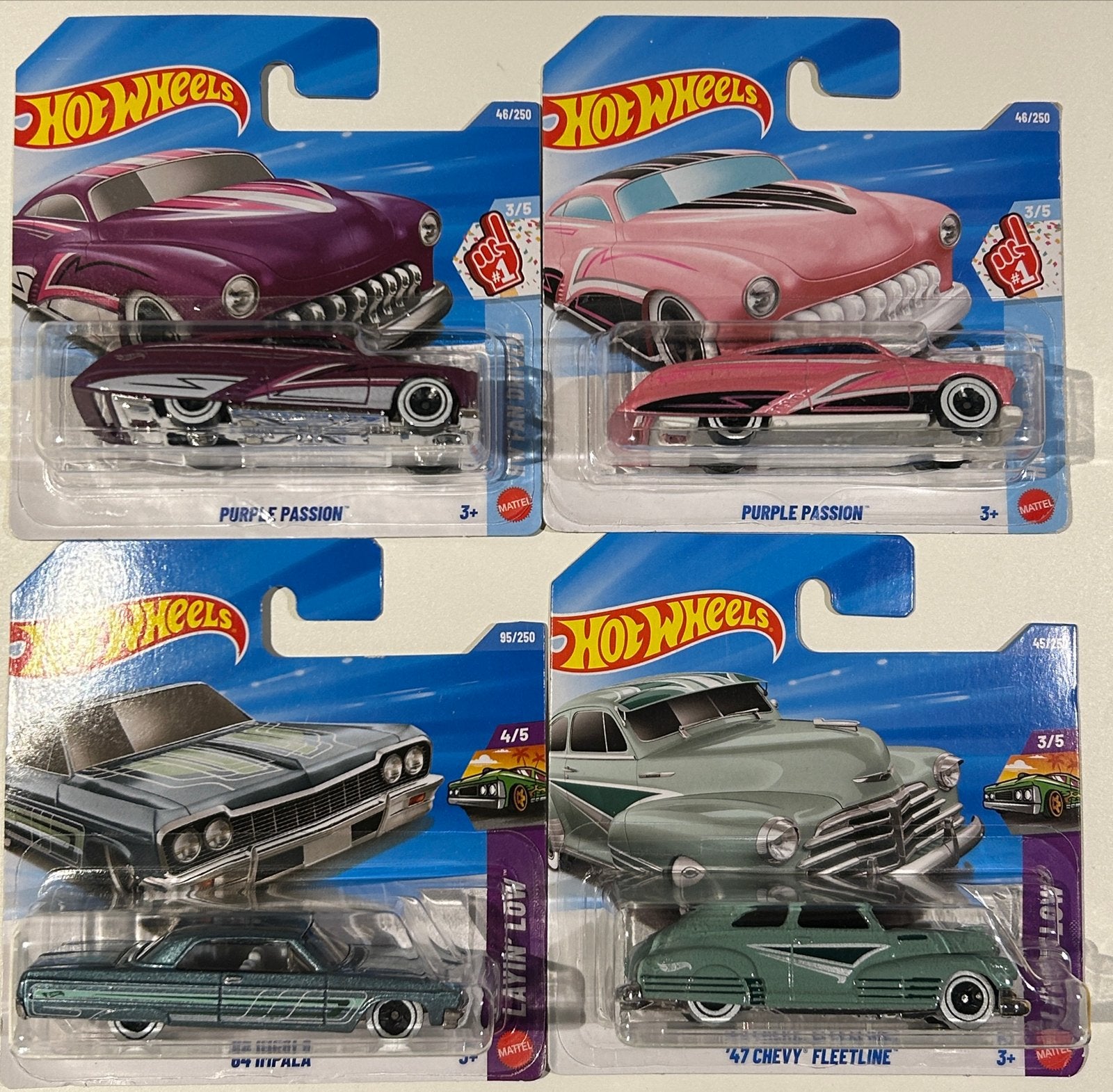 Hot Wheels auto's - Diverse modellen (4 stuks), Hobby en Vrije tijd, Ophalen of Verzenden, Nieuw, Auto