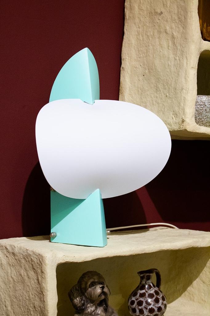 SALE: 90s Samuel Parker S-totem lamp - mintgroen, Ophalen, Kunststof, Gebruikt, Modern