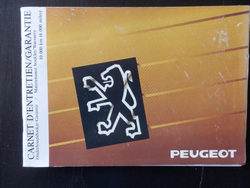 onderhoud-garantieboekje voor peugeot, Ophalen of Verzenden