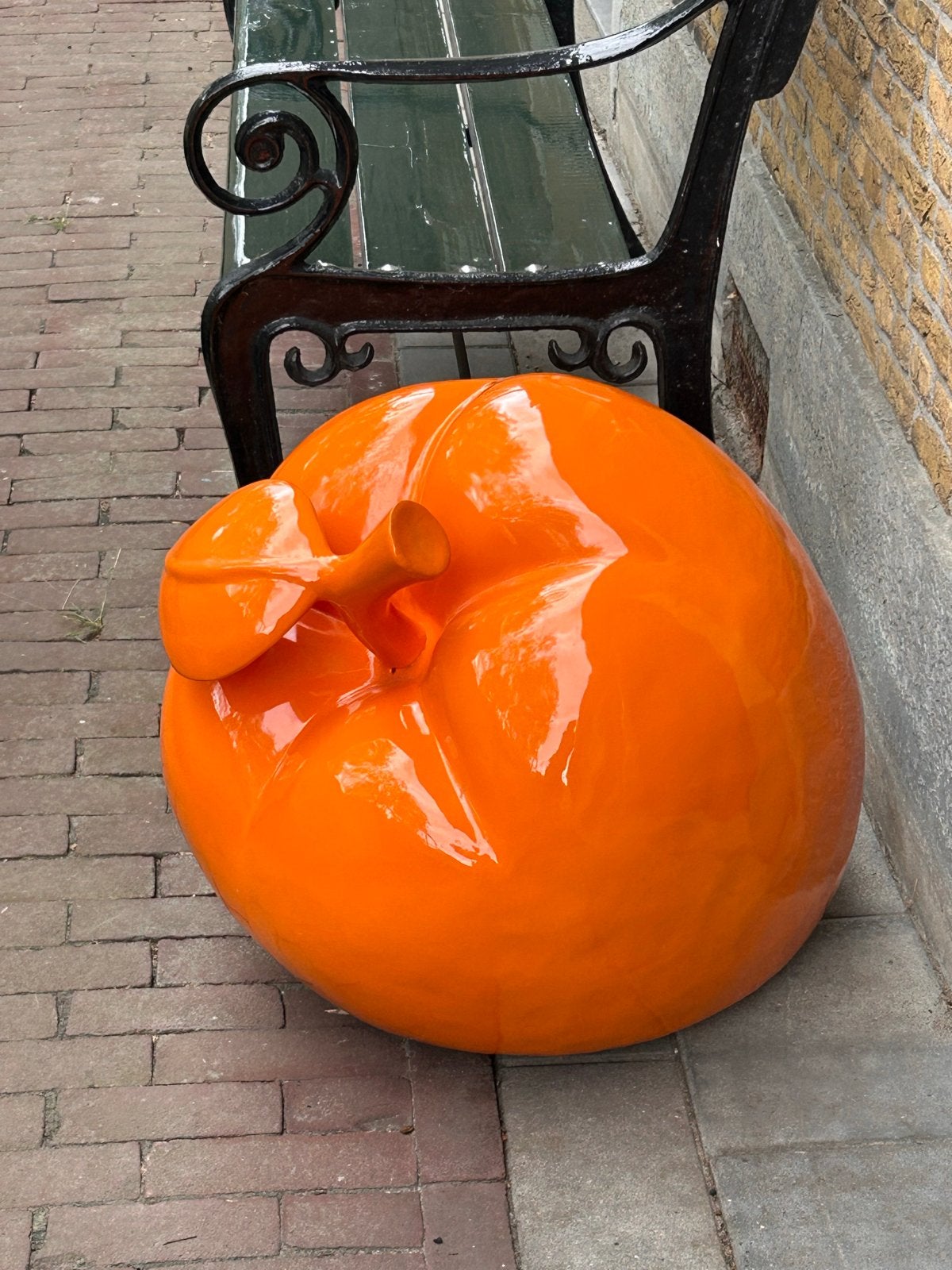 XXL Decoratieve Oranje Polyester Appel - 55 cm, Ophalen, Overige stijlen, Kunststof, Zo goed als nieuw