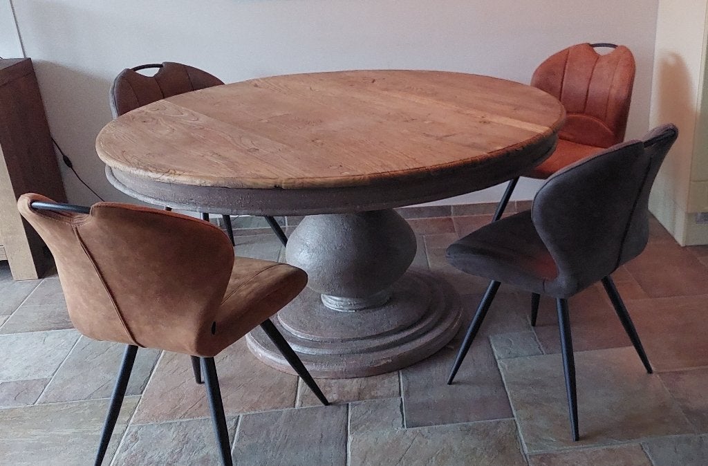 eettafel, Huis en Inrichting, Tafels | Eettafels, Ophalen, Gebruikt, 150 tot 200 cm, Rond