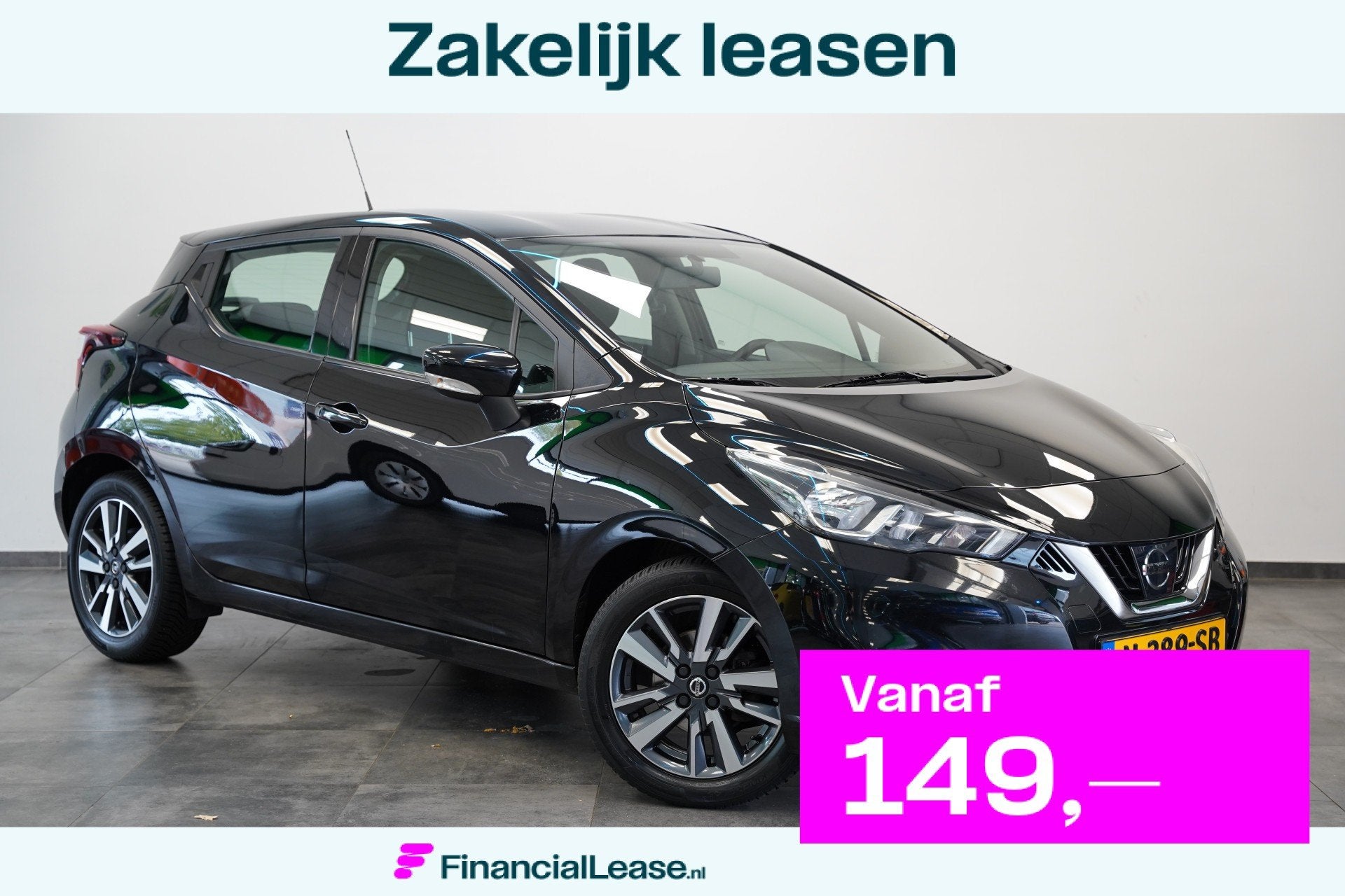 Nissan Micra 0.9 IG-T Acenta Carplay Airco CruiseControl, 898 cc, Stof, 525 kg, Zwart