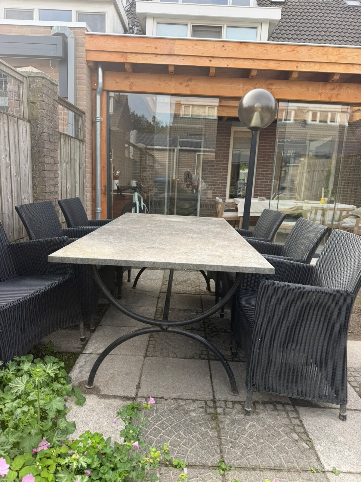 Tuintafel set, Ophalen, Gebruikt, 6 zitplaatsen, Aluminium