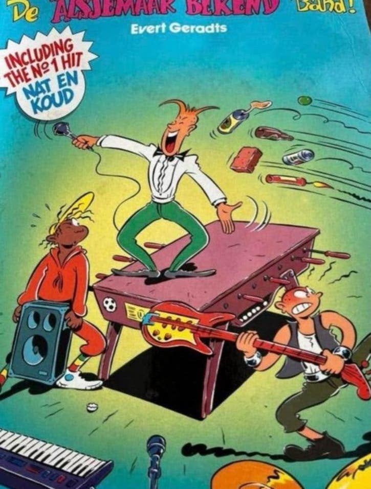 De Als Je Maar Bekend Band! - Evert Geradts stripboek, Eén stripboek, Ophalen of Verzenden, Gelezen