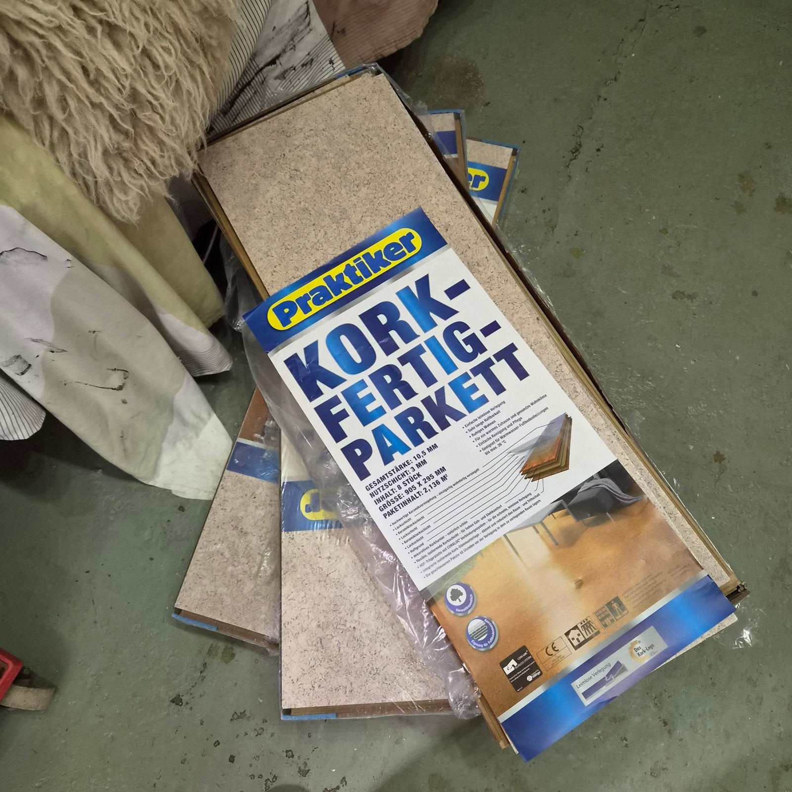 Kurkparket - Praktiker - ca. 6m2, 50 tot 150 cm, Nieuw, Ophalen of Verzenden, 10 m² of meer