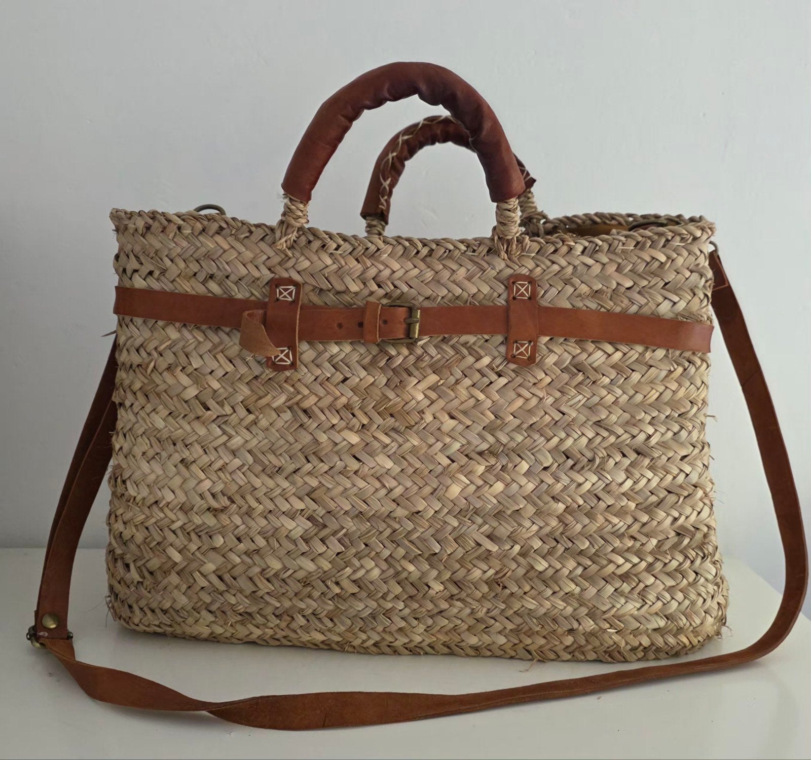 Strandtas boodschappentas shopper, Ophalen of Verzenden, Zo goed als nieuw, Beige, Shopper