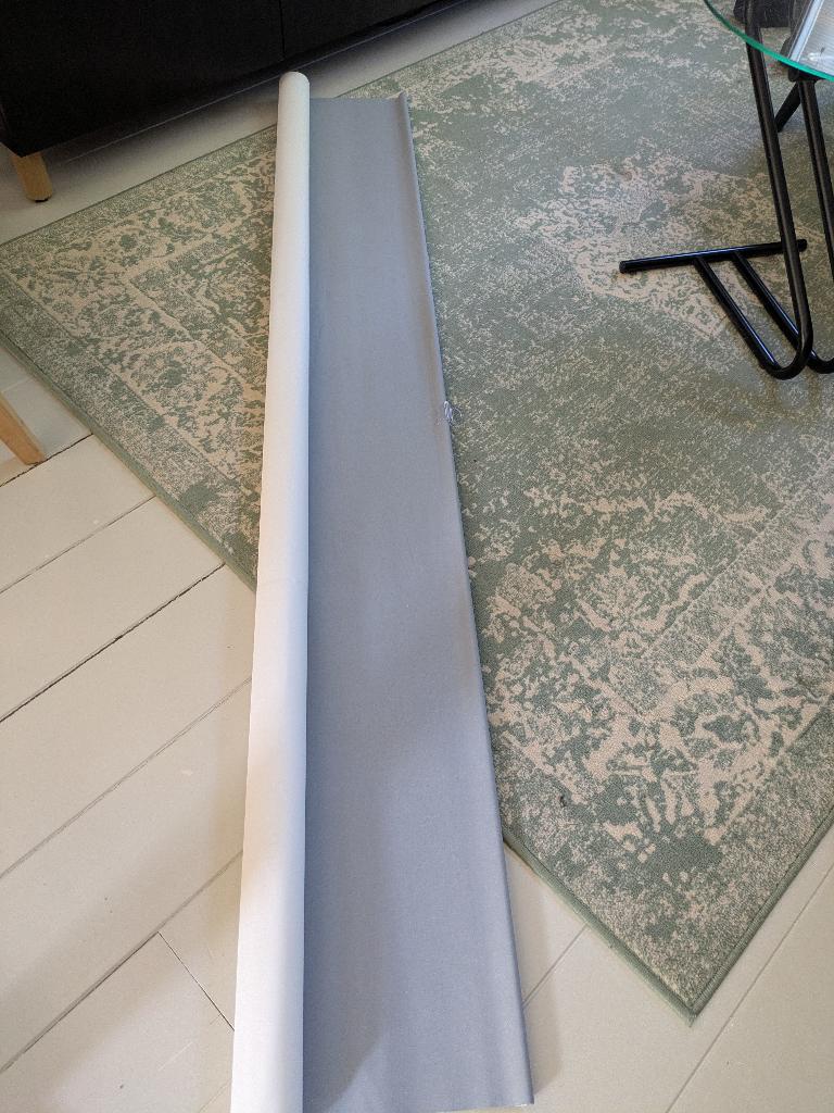 Rolgordijn veermechaniek verduisterend grijs 190x190 cm, Huis en Inrichting, Stoffering | Gordijnen en Lamellen, Ophalen, Gebruikt
