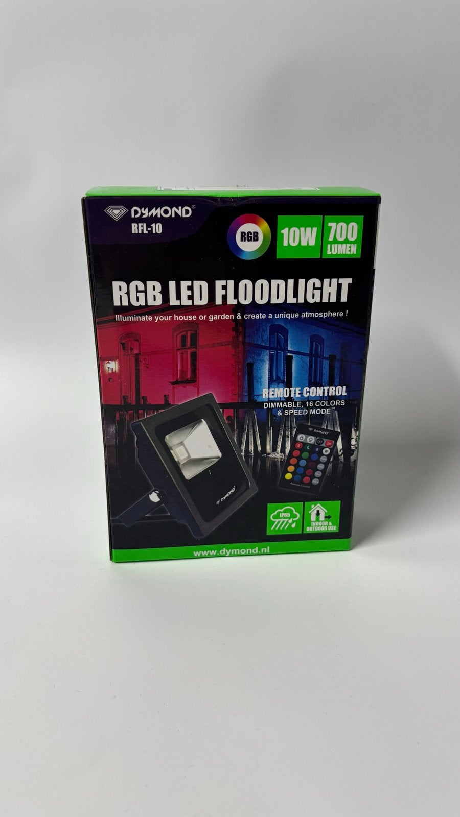 Dymond RGB LED Floodlight RFL-10 - 10W 700 Lumen, Metaal, Overige merken, Zwart, Nieuw