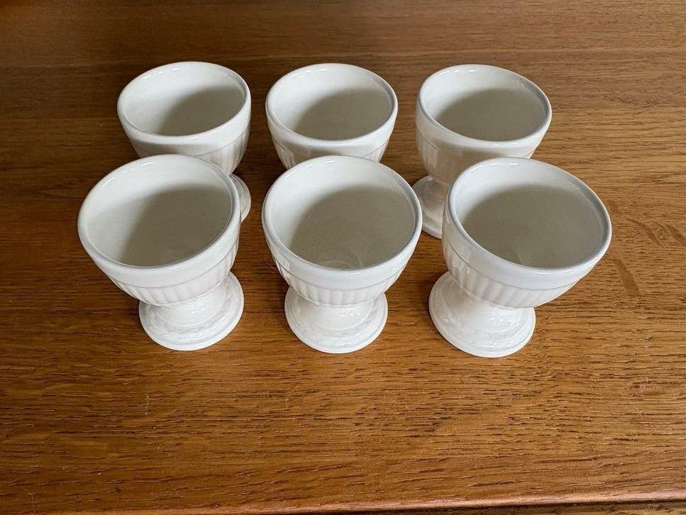 Wedgwood eierdopjes - set van 6 stuks, Gebruikt, Klassiek, Overige typen, Ophalen of Verzenden