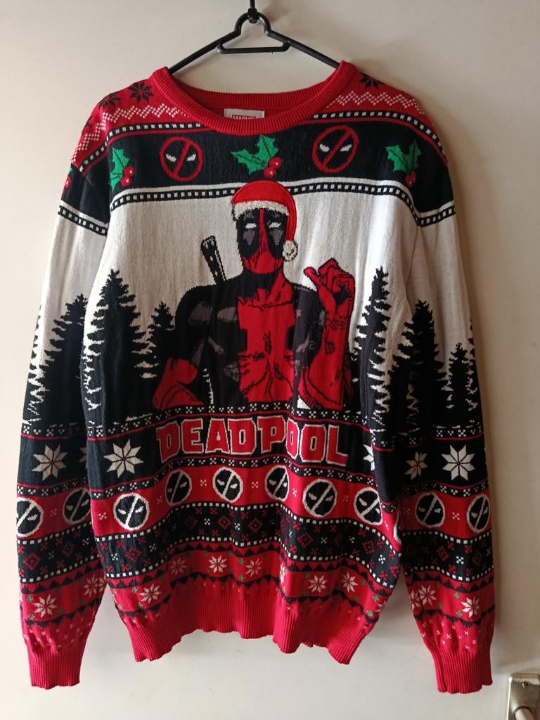 Deadpool Kersttrui Marvel Maat L, Maat 52/54 (L), Ophalen of Verzenden, Zo goed als nieuw, Marvel