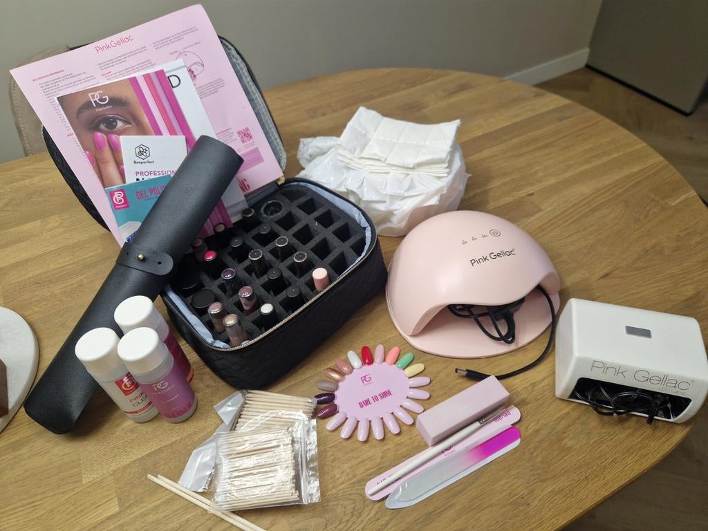 Pink Gellak starterspakket - Nauwelijks gebruikt, Ophalen, Zo goed als nieuw, Overige kleuren, Handen en Nagels