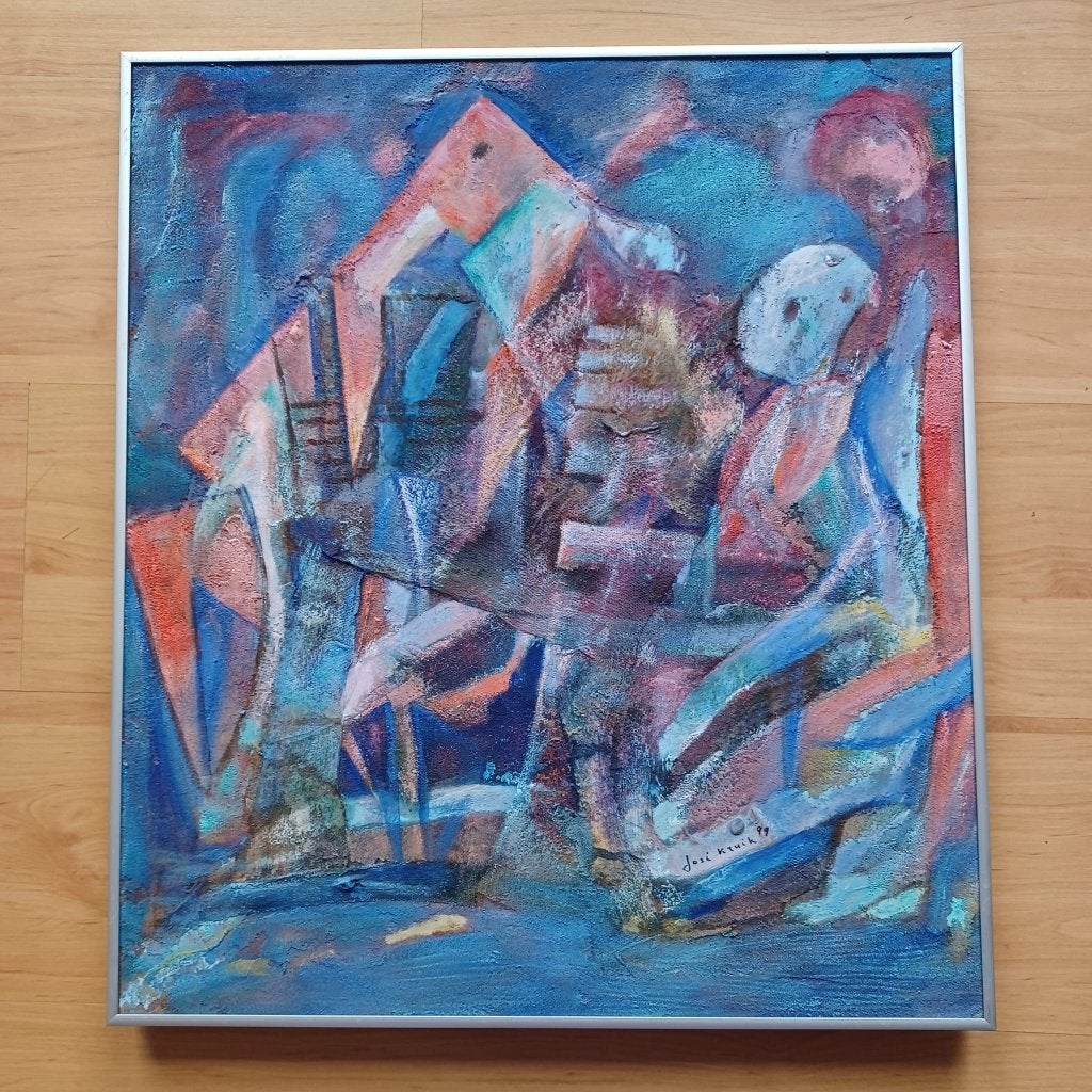 Schilderij José Kruik -                          Bezoek 25vp, Ophalen of Verzenden