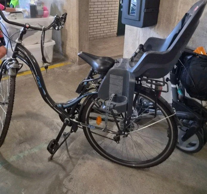 Opknapfiets met Yepp kinderzitje, Ophalen, Gebruikt, Overige merken, (Extra) lage instap