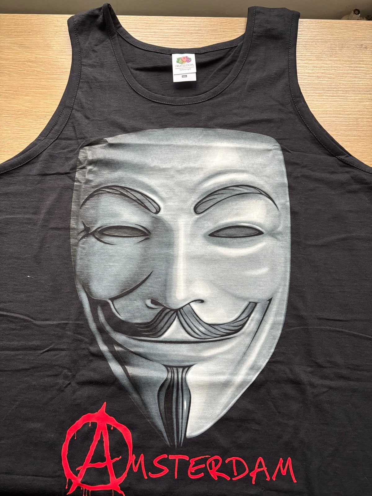 V for Vendetta Amsterdam tanktop hemd XXL, Kleding | Heren, T-shirts, Zwart, Nieuw, Overige maten, Ophalen of Verzenden