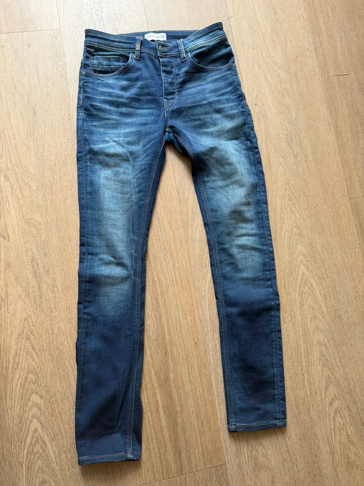 Heren skinny jeans, Ophalen of Verzenden, Zo goed als nieuw, Blauw, W32 (confectie 46) of kleiner