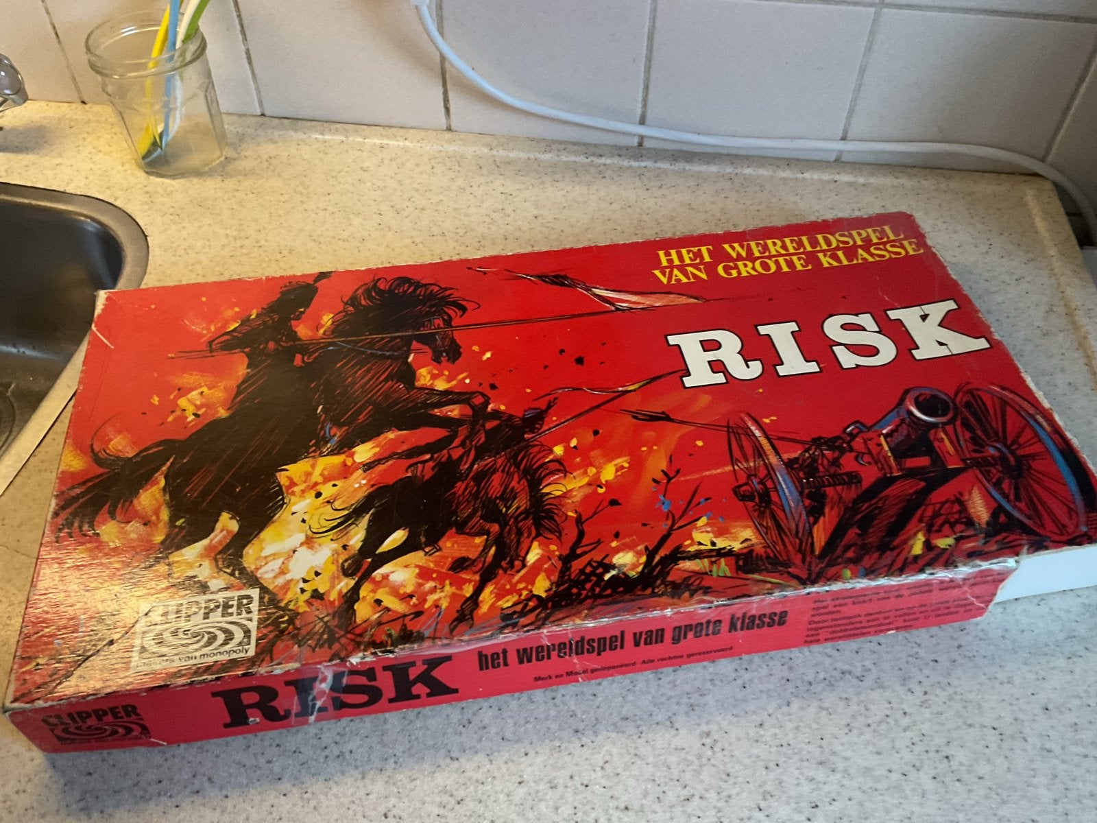 Risk bordspel - Het Wereldspel van Grote Klasse, Drie of vier spelers, Ophalen of Verzenden, Gebruikt