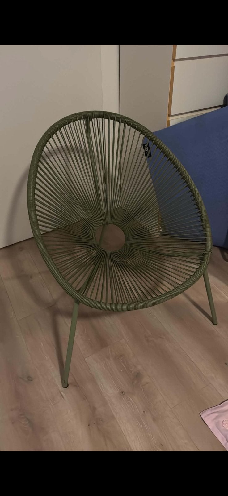 Mooie groene draadstoel, Ophalen of Verzenden, Zo goed als nieuw, Overige kleuren, Eén