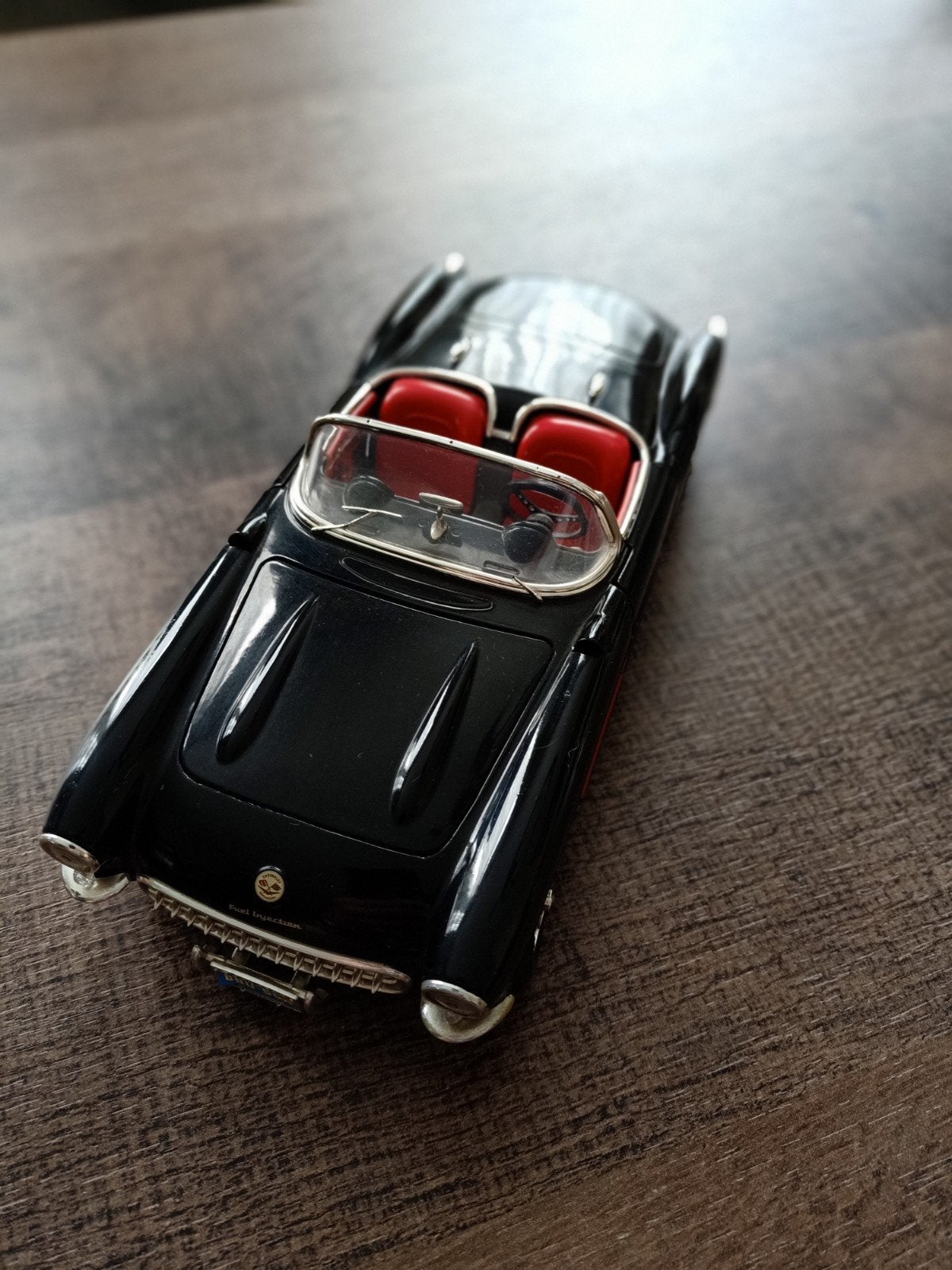 Zwarte Chevrolet Corvette C1 1957 modelauto, Ophalen, Gebruikt, Auto, Bburago