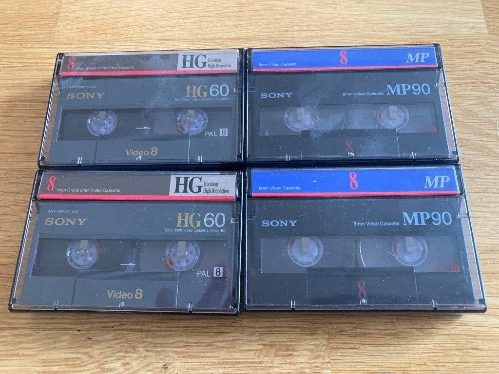 Sony video8 tapes 4 stuks, Ophalen of Verzenden, 8mm, (Video)band