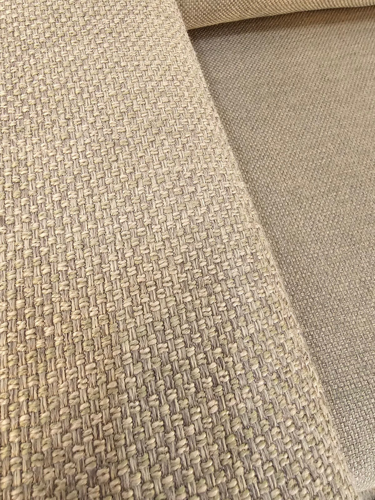 Grijs/Bruine Hoekbank Geweven Stof - Professioneel Gereinigd, Ophalen of Verzenden, Tweelingenlaan 106, Stof, Nijhof Brothers Furniture
