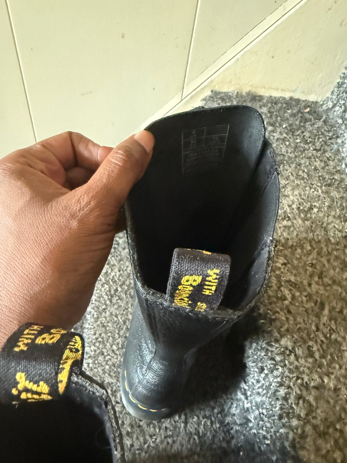 Dr. Martens 1B99 FRNT ZIP laarzen, maat 42, Kleding | Dames, Schoenen, Verzenden, Gedragen, Zwart, Hoge laarzen