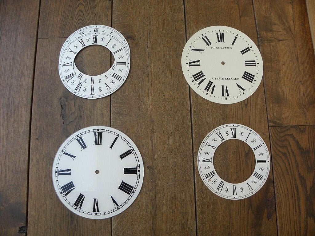 Wijzerplaten, cijferringen, glasdeksels serie 1, Antiek en Kunst, Antiek | Klokken, Ophalen of Verzenden