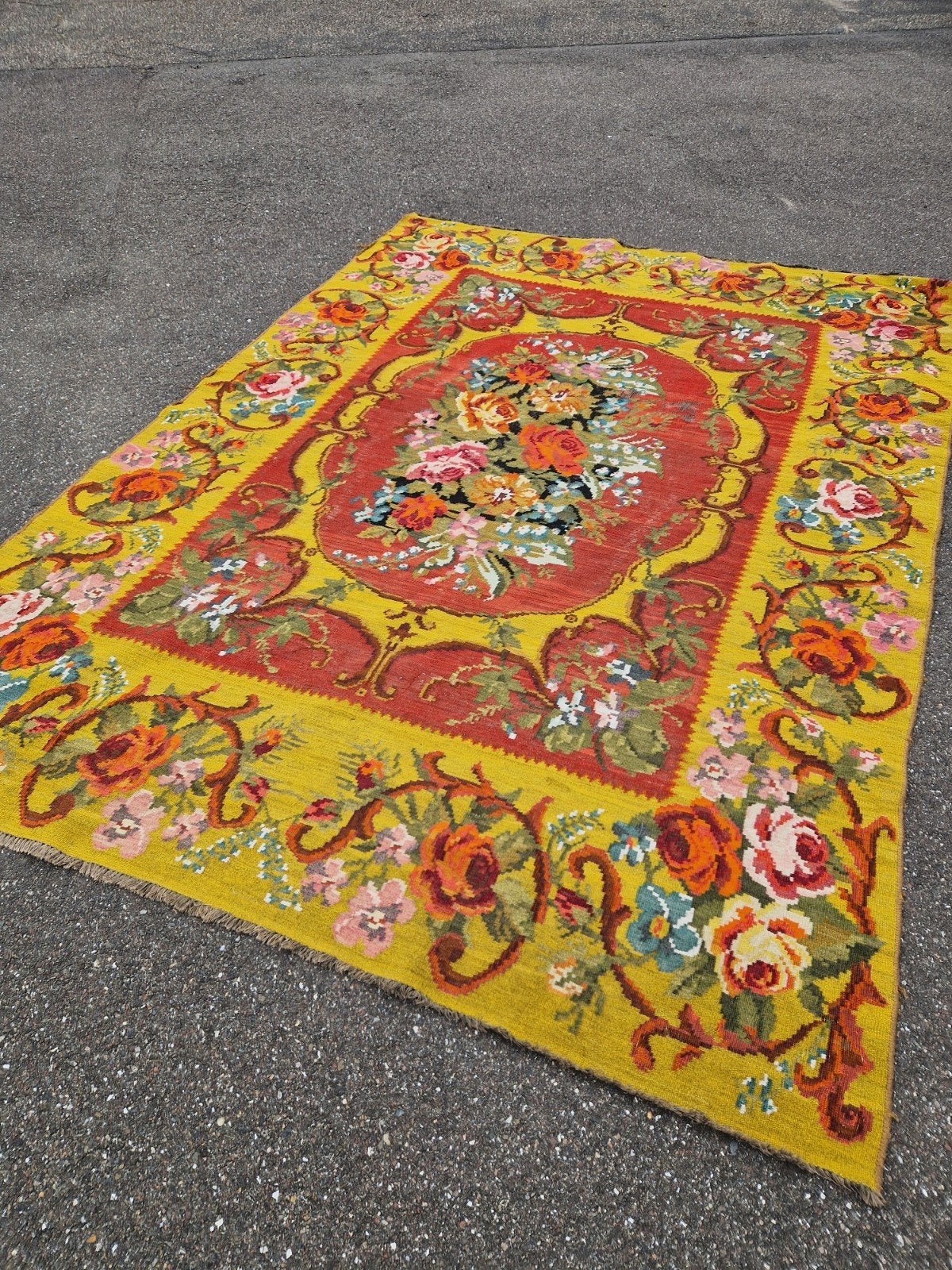 antieke kelim 200 x 285 cm, Ophalen, Gebruikt, Rechthoekig, 200 cm of meer