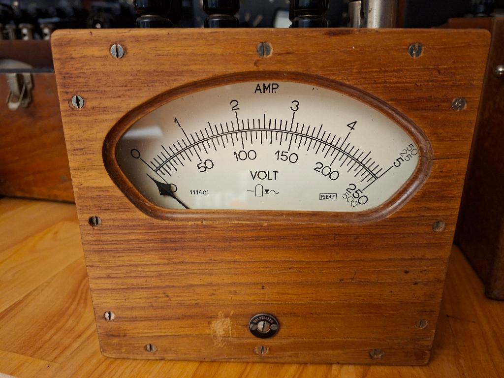 Antieke Volt - Ampere meter, Antiek en Kunst, Ophalen of Verzenden