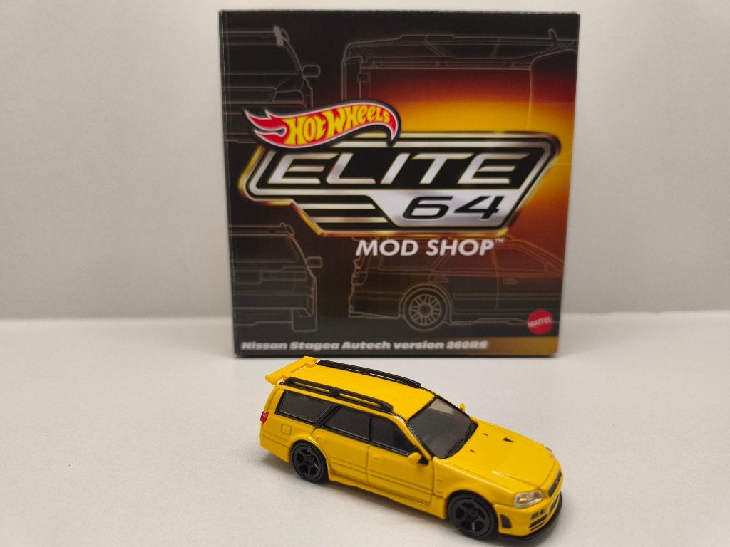 Hot Wheels Elite 64 Mod Shop Nissan Stagea 260RS, Ophalen of Verzenden, Nieuw, Auto