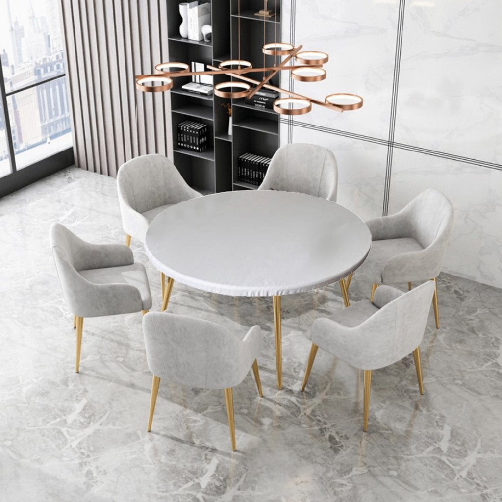 Witte Ronde Tafelhoes Tafel Hoes Laken Tafellaken Tafelkleed, Verzenden, Nieuw, Rond