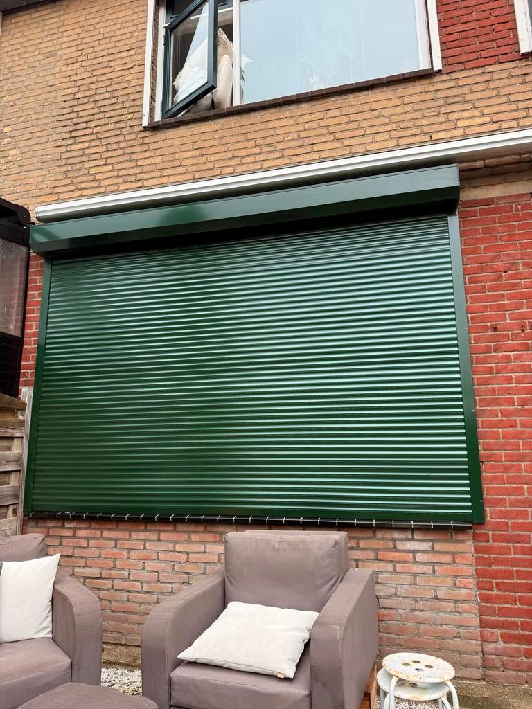 Elektrisch groen rolluik 3170 x 2200 mm, Ophalen, Gebruikt, Overige kleuren, 200 cm of meer