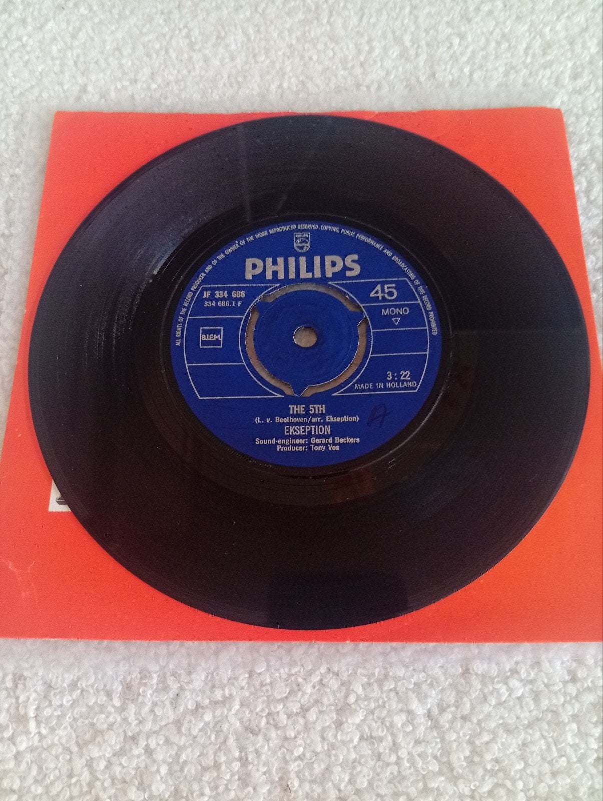 Ekseption - The 5th (Philips 45 RPM vinyl single), Gebruikt, 7 inch, Ophalen of Verzenden, EP