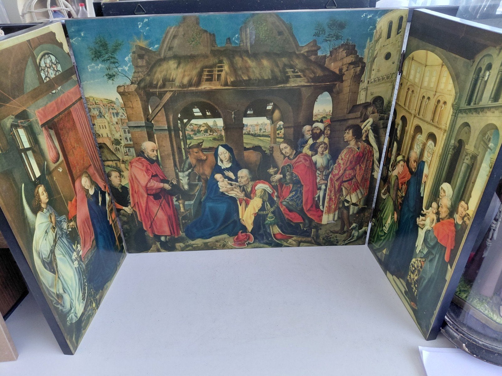 Religieus drieluik, Ophalen of Verzenden, Beeld(je)