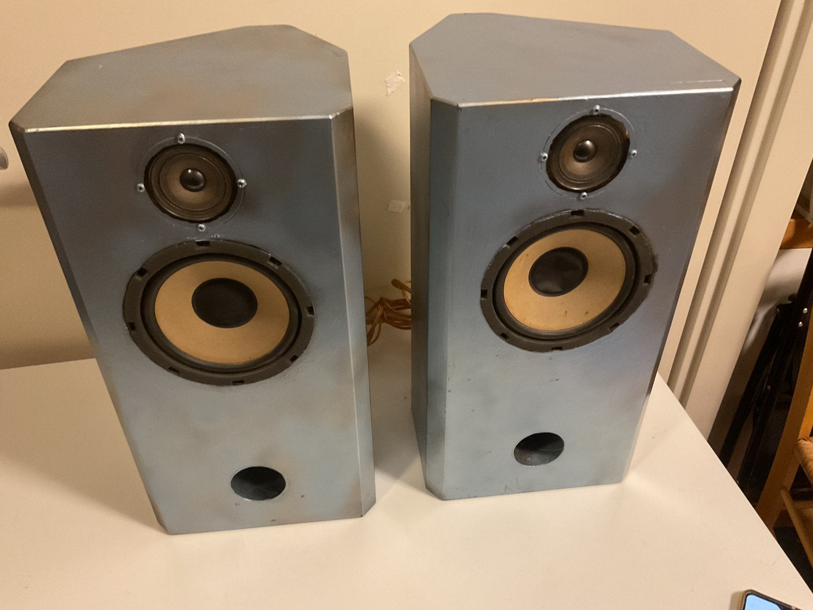Set handgemaakte geluidsboxen 35 W continuvermogen, Ophalen, Stereo speakers, Philips, Gebruikt