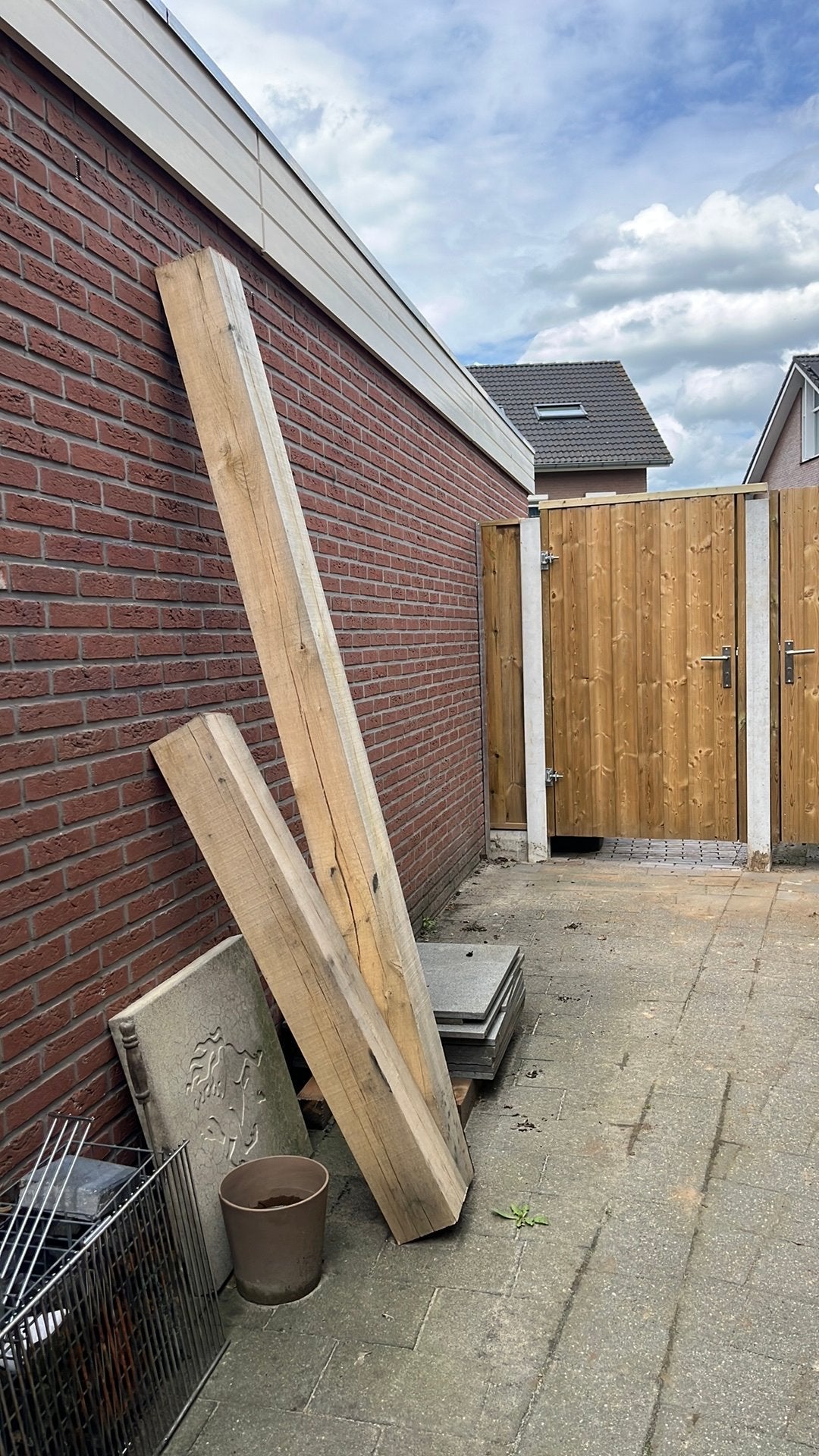 Eiken balken 15x15cm, Ophalen, Nieuw, Hardhout, 180 tot 250 cm