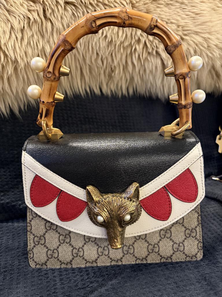 Luxury style bamboo tas, Ophalen of Verzenden, Zo goed als nieuw, Zwart, Handtas