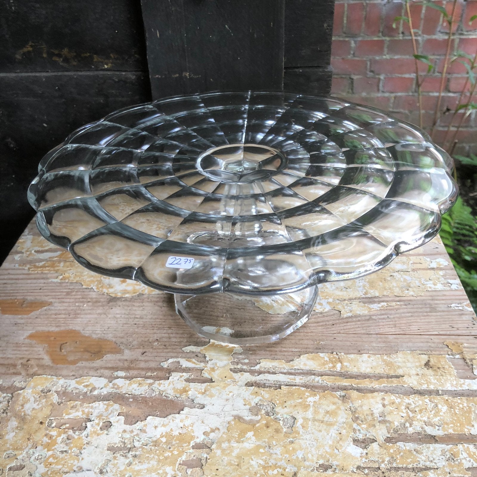 Groot glazen taartplateau, Ophalen of Verzenden