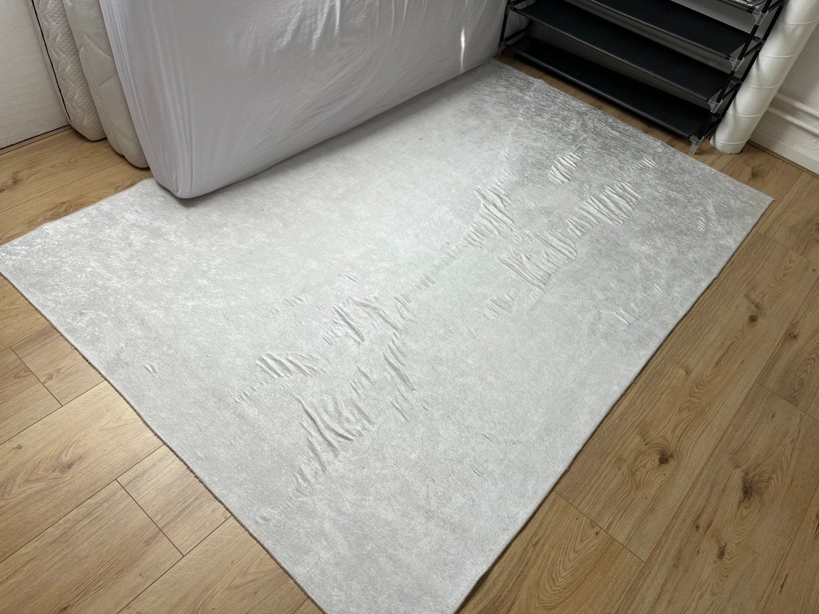 Champagne vloerkleed 218x157, Ophalen, Zo goed als nieuw, Tapijt