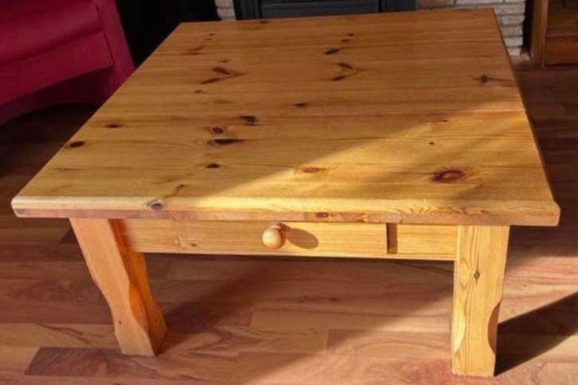 Grenen salontafel, Huis en Inrichting, Tafels | Salontafels, Ophalen, 50 tot 100 cm, 50 tot 100 cm, Grenenhout