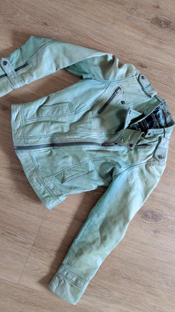 Stoer Goosecraft Leren Jack - Gebruikt met Karakter, Kleding | Dames, Goosecraft, Ophalen of Verzenden, Maat 36 (S), Gedragen