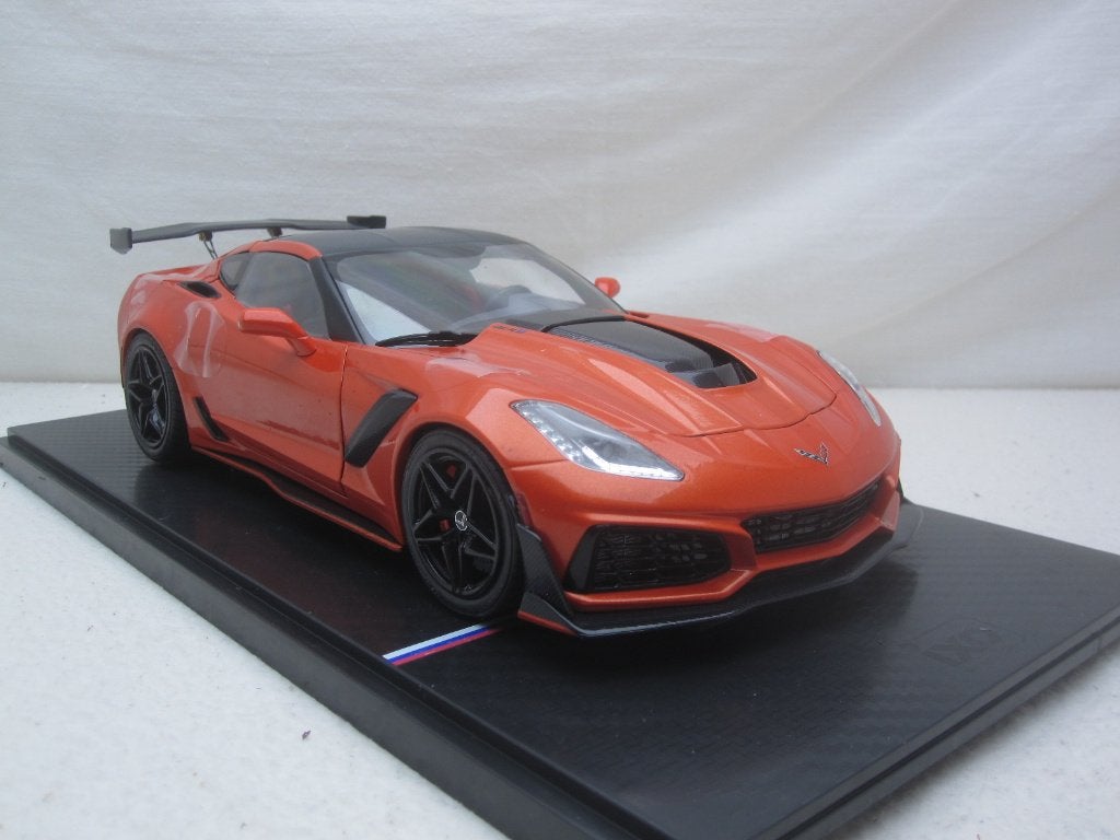 Chevrolet Corvette C7 ZR1 2019 Oranje metallic 1:18 IXO, Hobby en Vrije tijd, Ophalen of Verzenden, Nieuw, Auto, Overige merken