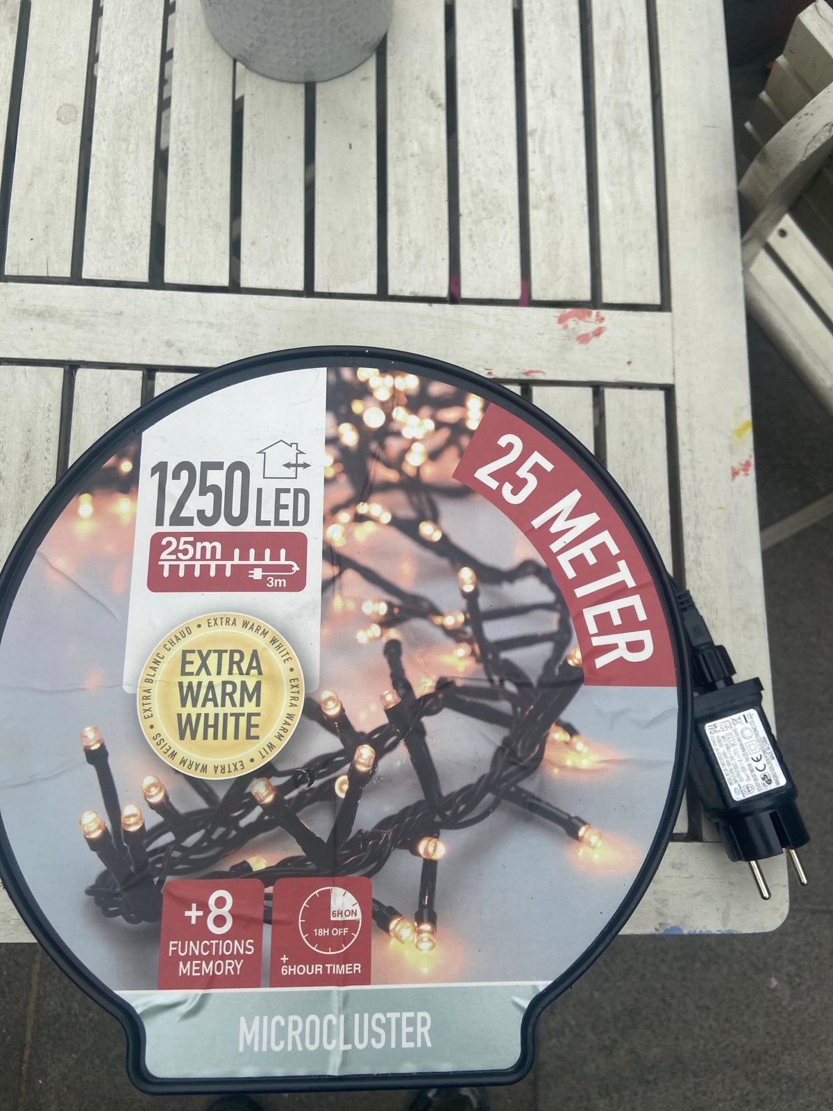 LED-verlichting 1250 LED's, 25m, extra warm wit, Met schakelaar, Ophalen of Verzenden, Nieuw